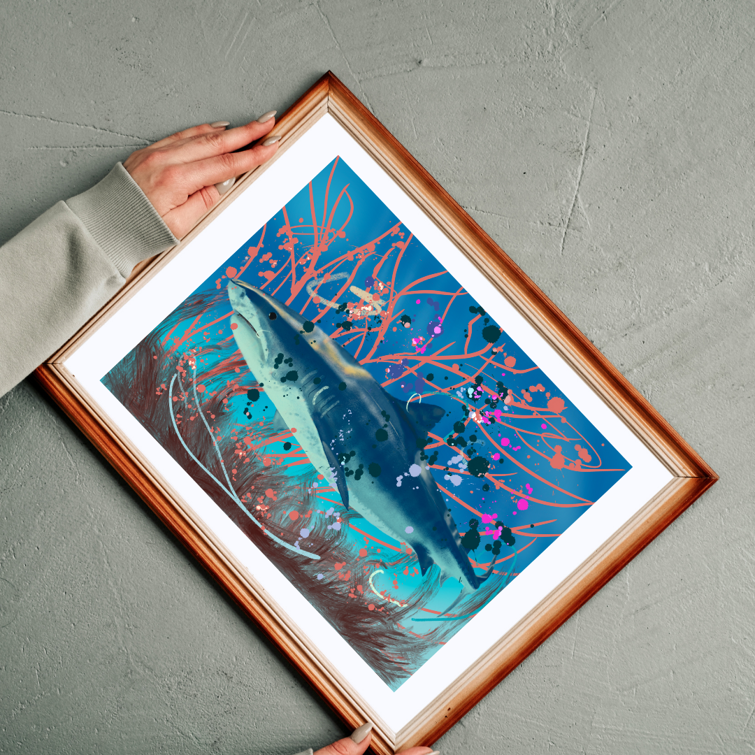 A3 Print: Gentle Sentinels: Guardians of the Deep