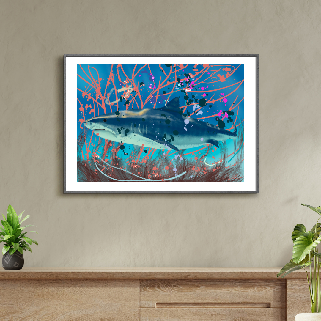 A3 Print: Gentle Sentinels: Guardians of the Deep