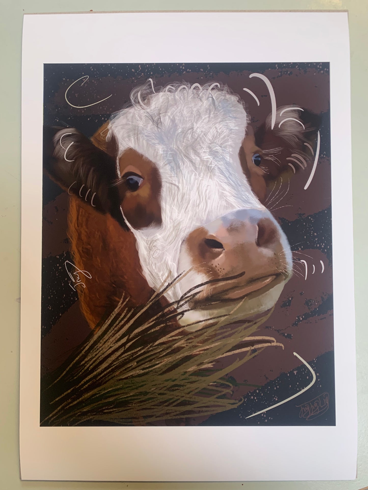 A4 Print: Moo-nlight Snack