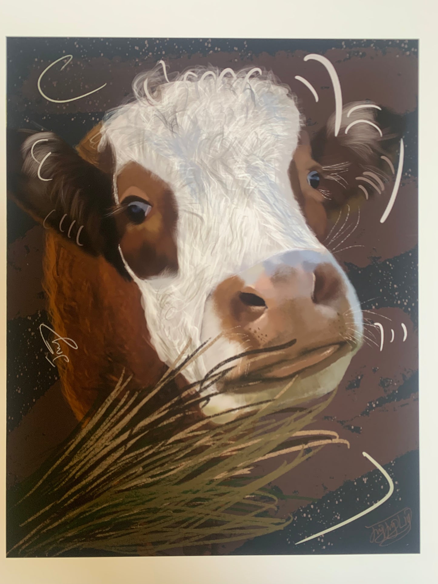 A4 Print: Moo-nlight Snack