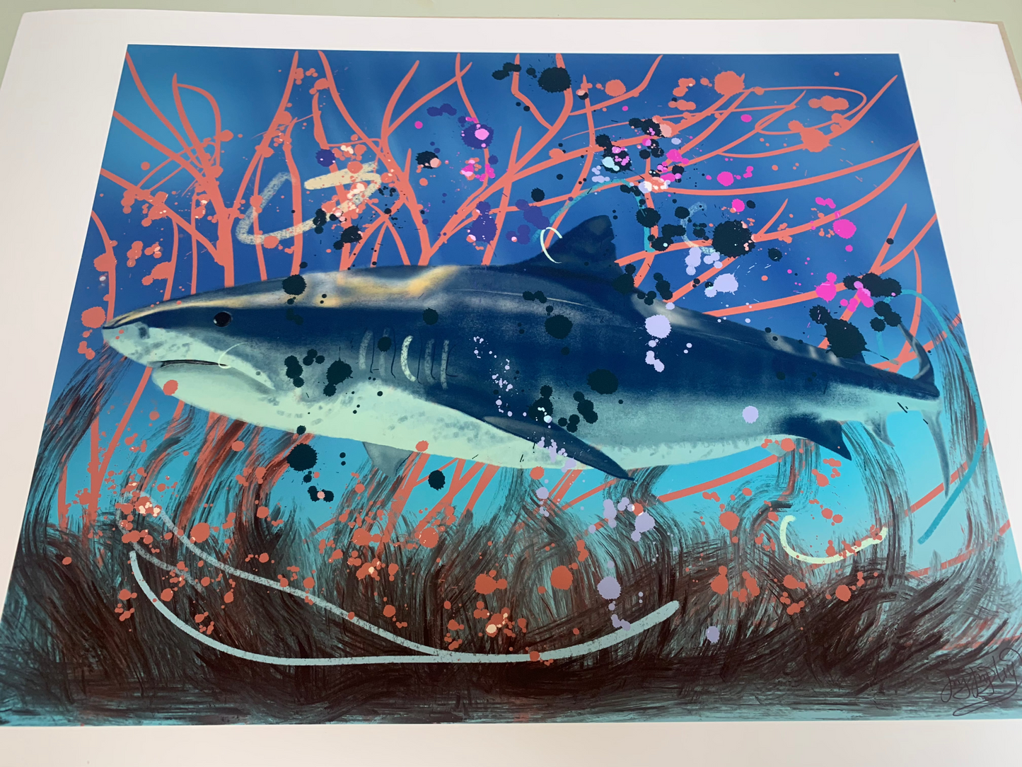 A3 Print: Gentle Sentinels: Guardians of the Deep