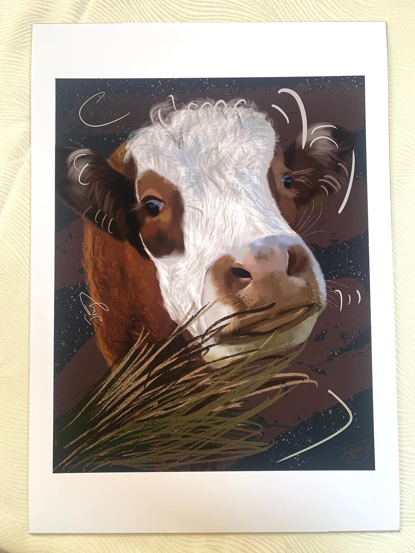 A3 Print: Moo-nlight Snack