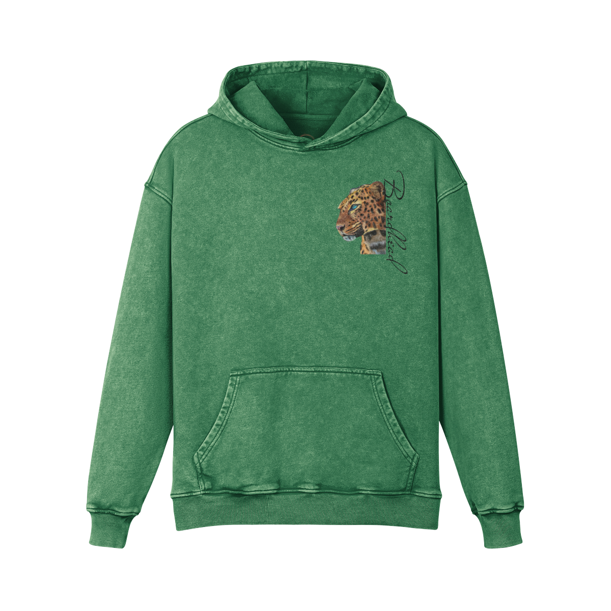 Oversized Faded Hoodie: Gaze of the Wild