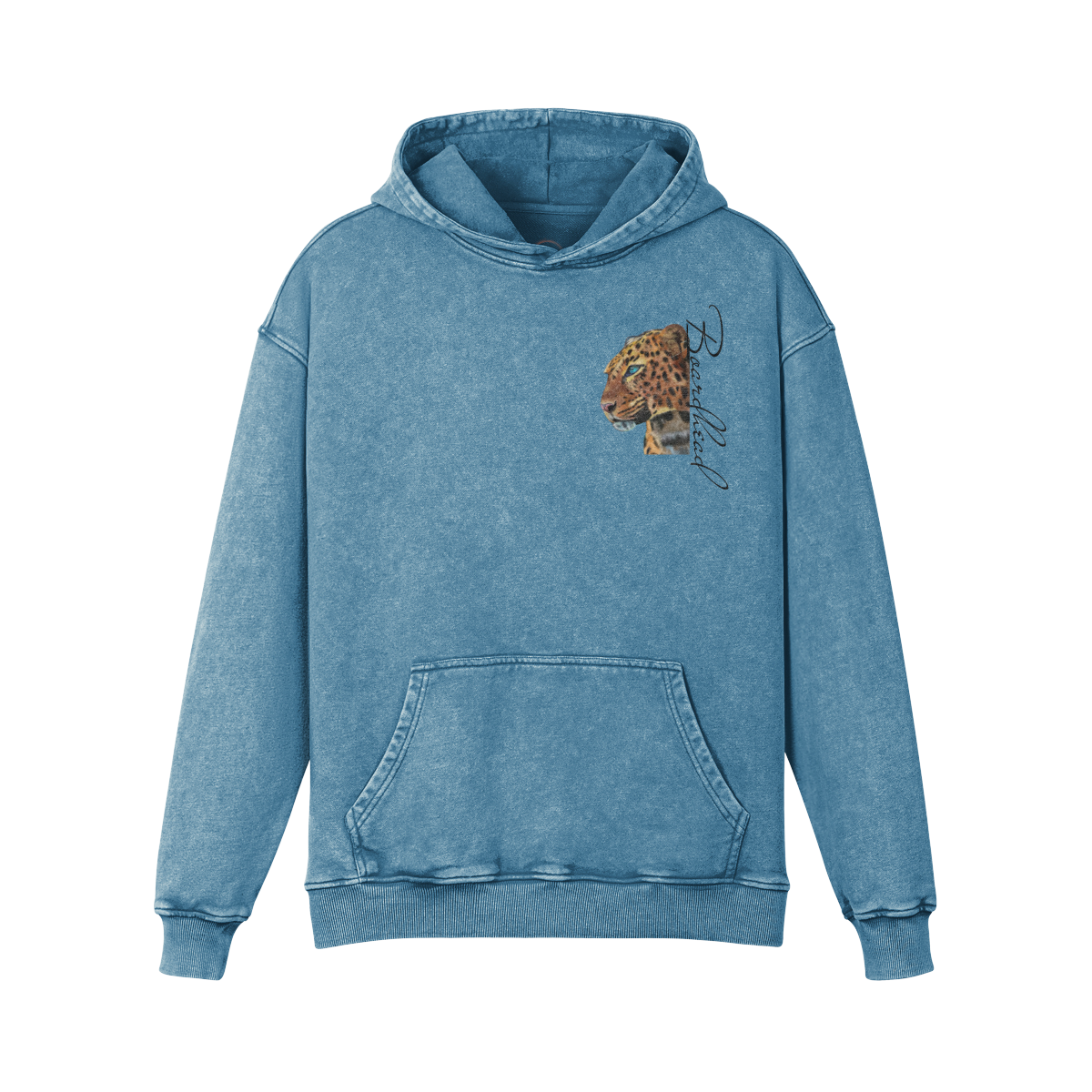 Oversized Faded Hoodie: Gaze of the Wild